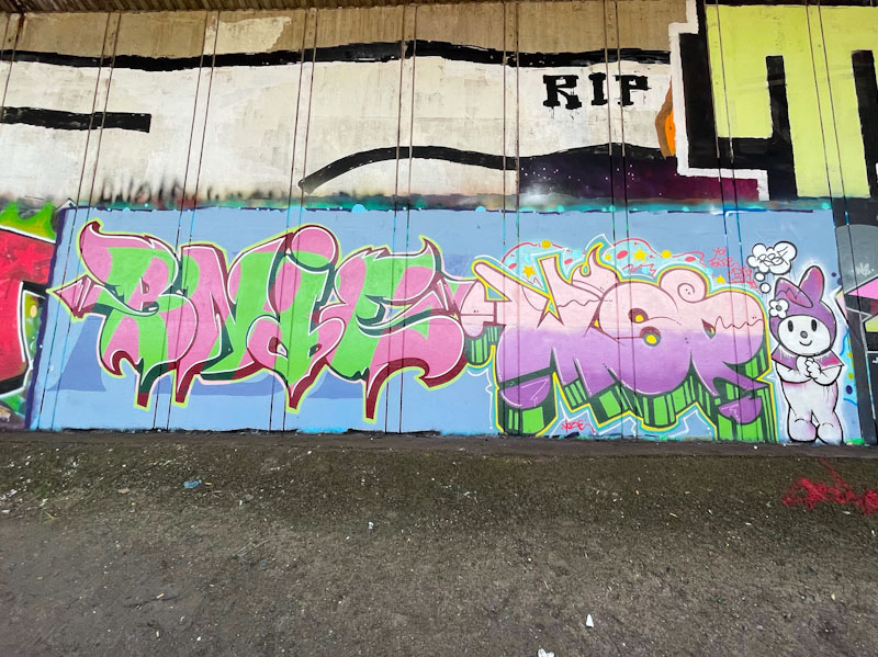 Bnie and Wispa, Frome Side, Bristol, May 2023