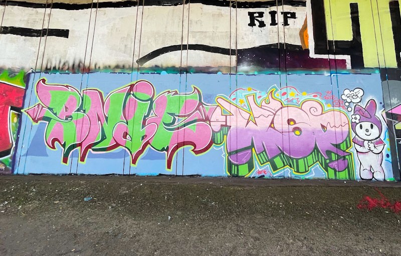 Bnie and Wispa, Frome Side, Bristol, May 2023