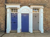 Three doors, York, June 2023