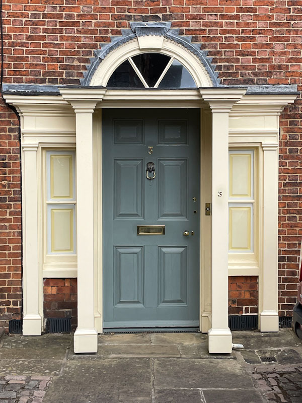 Restored Georgian door, Lincoln, June 2023