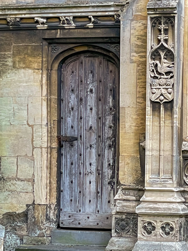 Small side door, Lincoln Cathedral, Lincoln City, July 2023