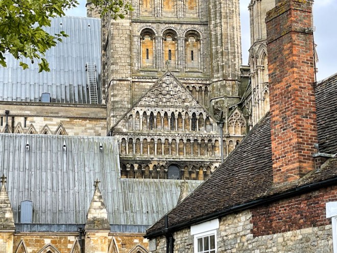 Beautiful view of the North elevation of Lincoln Cathedral, Lincoln City, July 2023