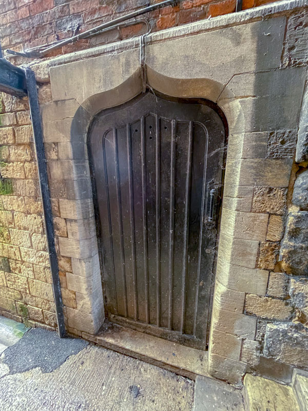 Tudor door, Stokes High Bridge, Lincoln, July 2023