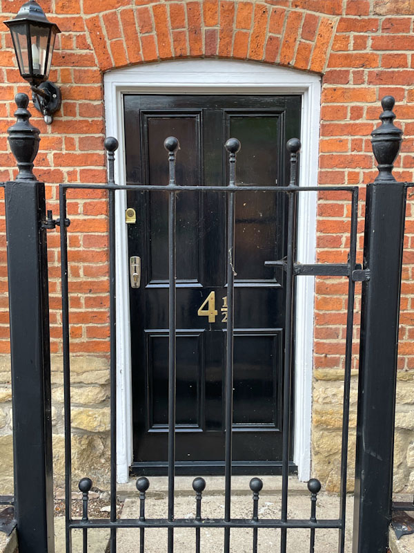 Black door No 4 and a half, Lincoln, July 2023