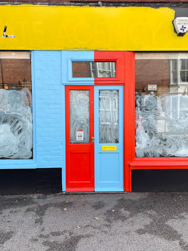 Red door blue door, Lincoln, July 2023