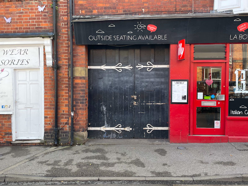 Three doors and outside seating is available I'm told, Lincoln, July 2023