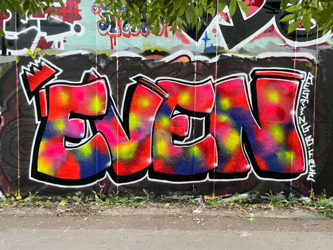 Evey, M32 roundabout, Bristol, October 2023