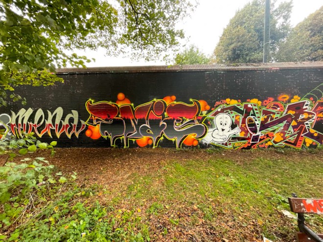 Mena, Bnie and Wispa, Sparke Evans Park, Bristol, October 2023