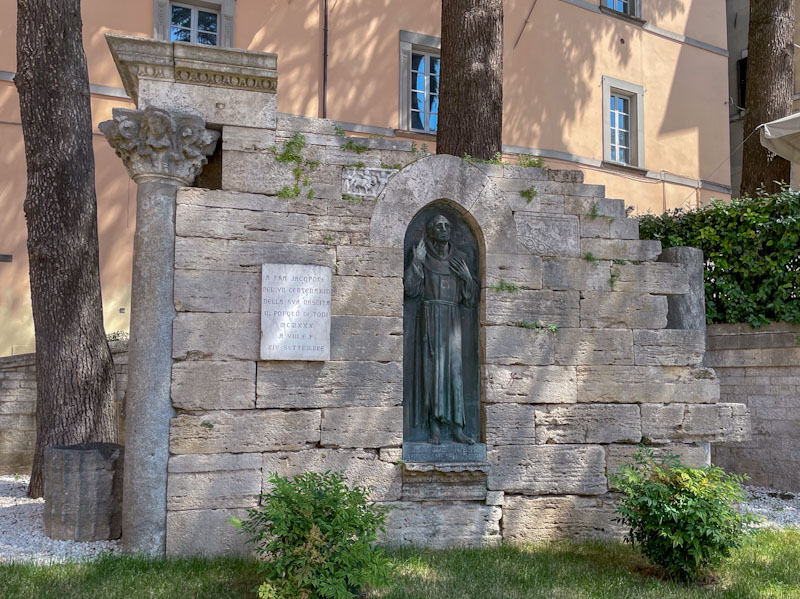 Fragment of ancient wall, Todi, Umbria, Italy, July 2023