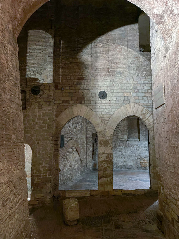 Archways and doorways, one inside the other, Perugia, Umbria, Italy, July 2023