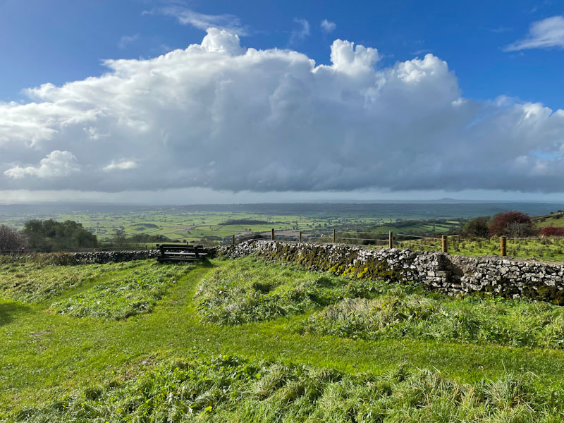 Mendip National Nature Reserve, view of Somerset, October 2023