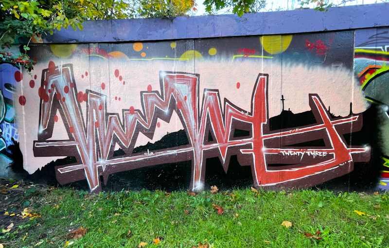 Logoe, M32 roundabout, Bristol, November 2023