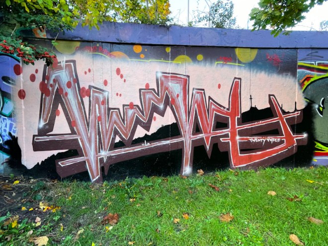 Logoe, M32 roundabout, Bristol, November 2023