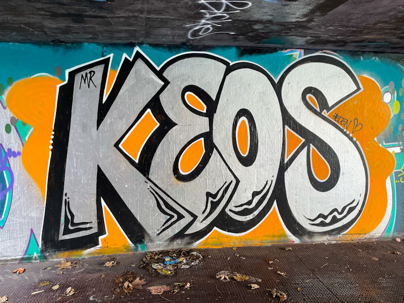 Mr Keos, M32 Cycle path, Bristol, December 2023