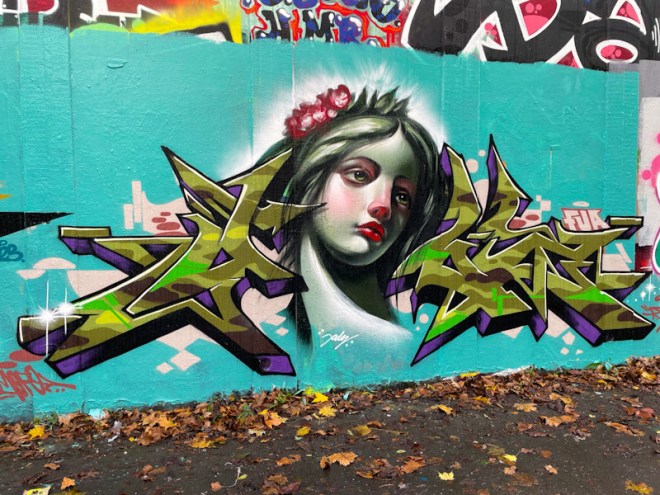 Dibz and Jody, M32 roundabout, Bristol, December 2023