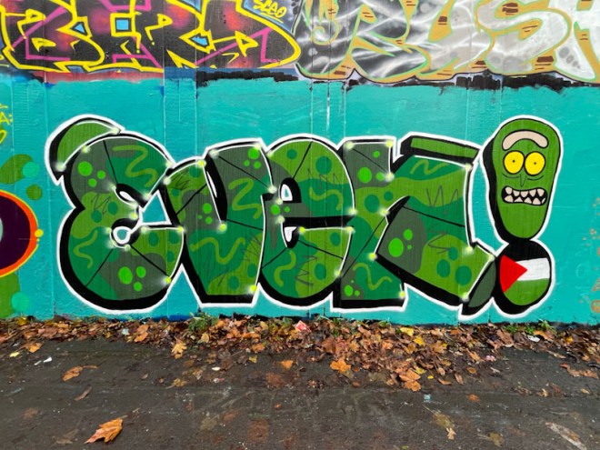 Evey, M32 roundabout, Bristol, December 2023