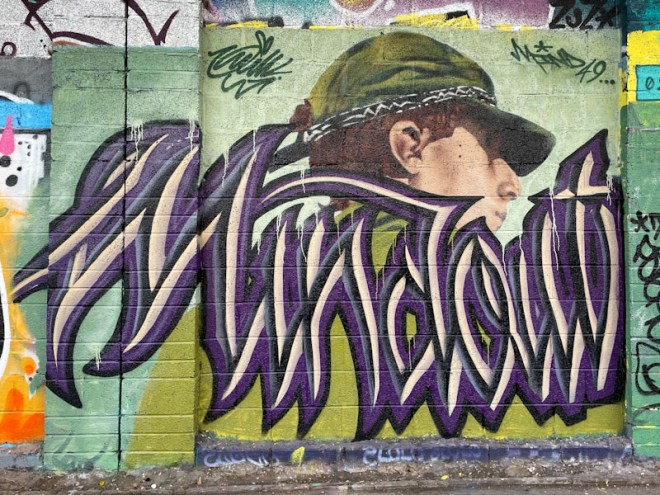 Wxttsart and Mind 49, M32 Cycle path, Bristol, January 2024