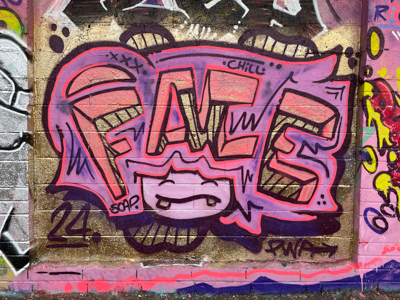 Face 1st, M32 Cycle path, Bristol, January 2024