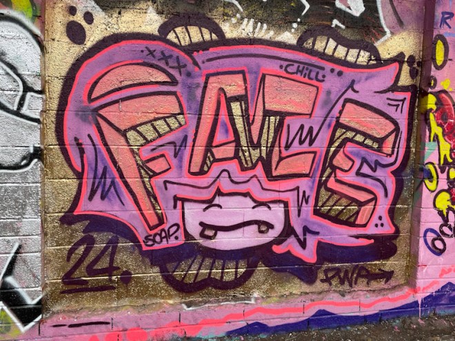 Face 1st, M32 Cycle path, Bristol, January 2024