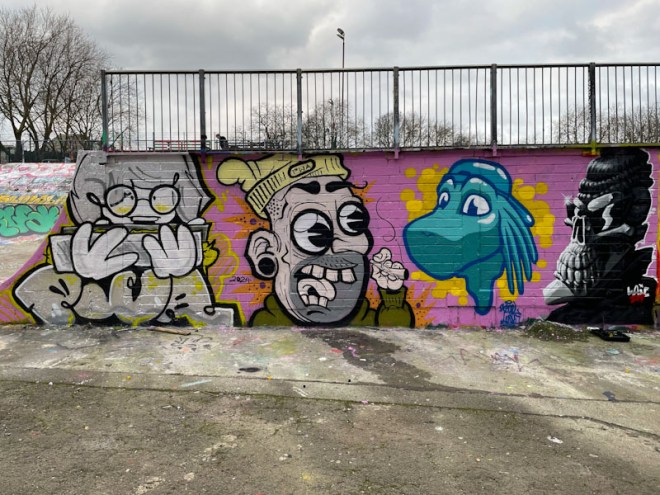 Face 1st, Chill, Kool Hand and Laic217, Dean Lane, Bristol, January 2024