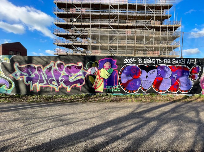 Bnie, Pekoe and Evey, Greenbank, Bristol, January 2024