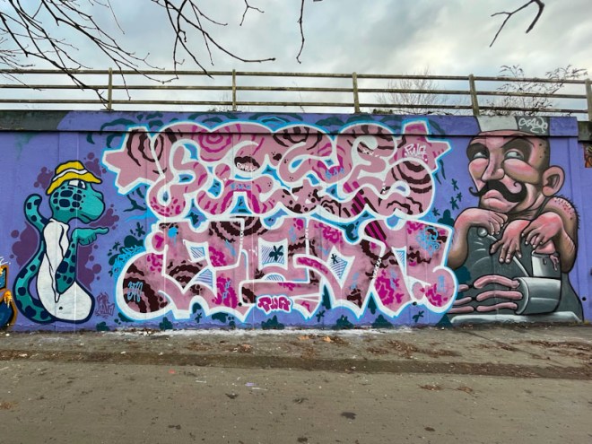 Kool Hand, Face 1st, Soap and Zake, M32 roundabout, Bristol, February 2024