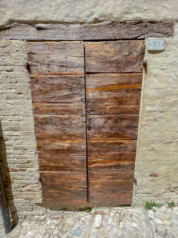 Small double door, Montefalco, Umbria, Italy, July 2023