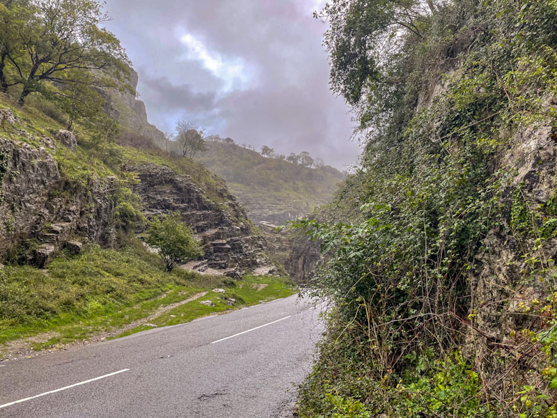 View of the gorge, Cheddar, Somerset, October 2023