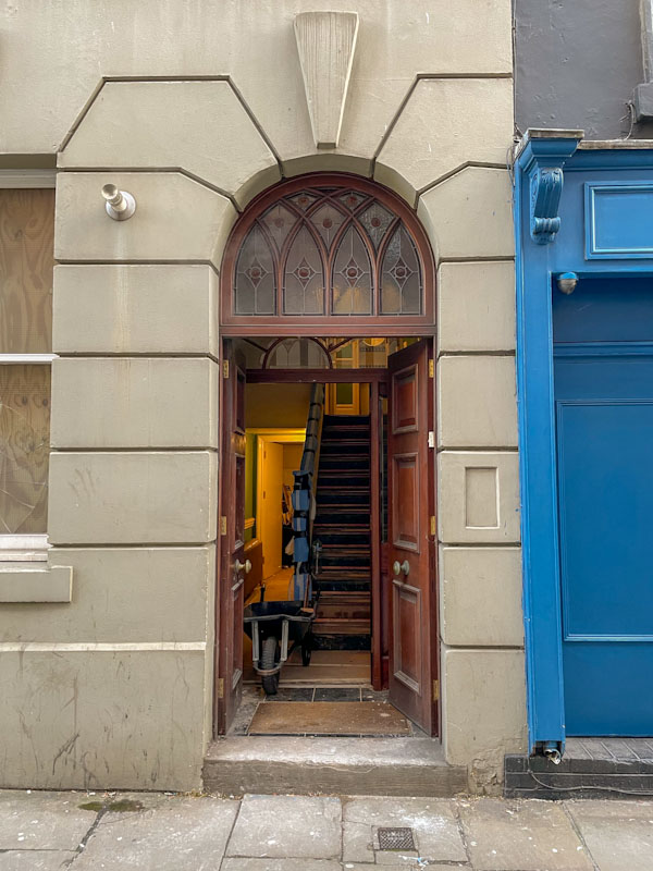 Open door and peek inside, Nottingham, November 2023