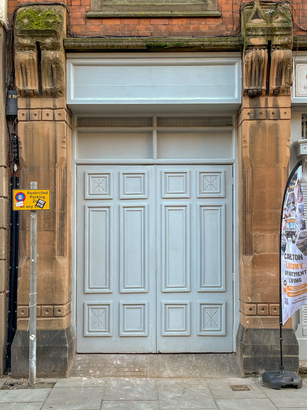 Double doors - no door furniture, Nottingham, November 2023