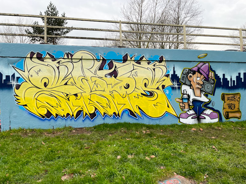 Elvs and Rusk, M32 roundabout, Bristol, March 2024