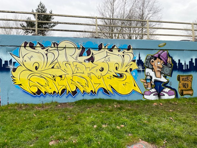 Elvs and Rusk, M32 roundabout, Bristol, March 2024