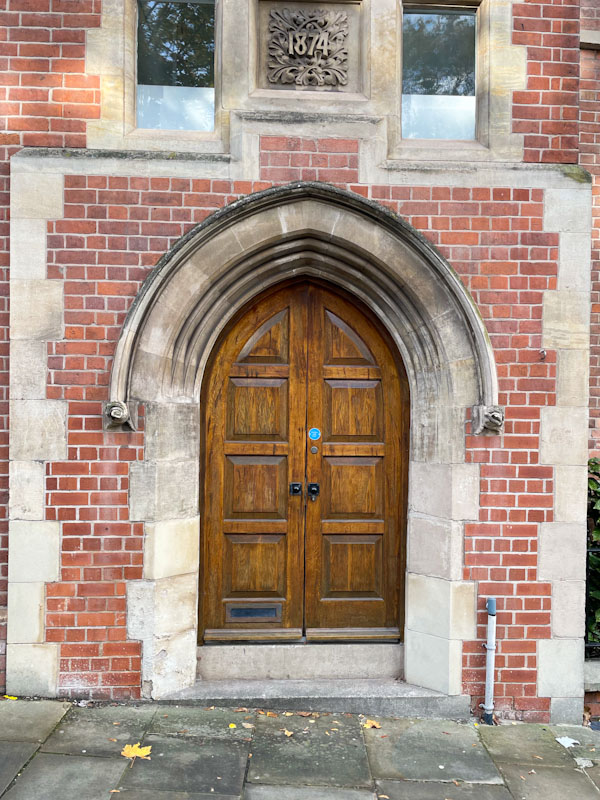 Panelled arch doors, Nottingham, November 2023