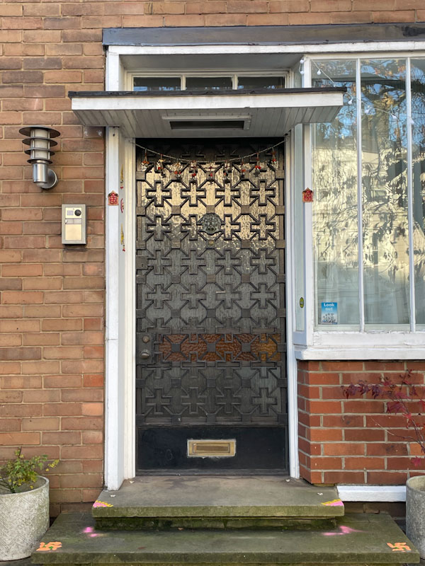 Modern door, Highgate, London, November 2023
