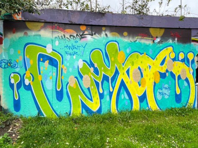 Logoe, M32 roundabout, Bristol, April 2024