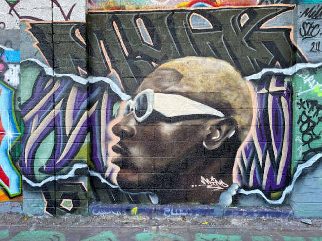 Mind 49 and Wxttsart, M32 Cycle path, Bristol, April 2024