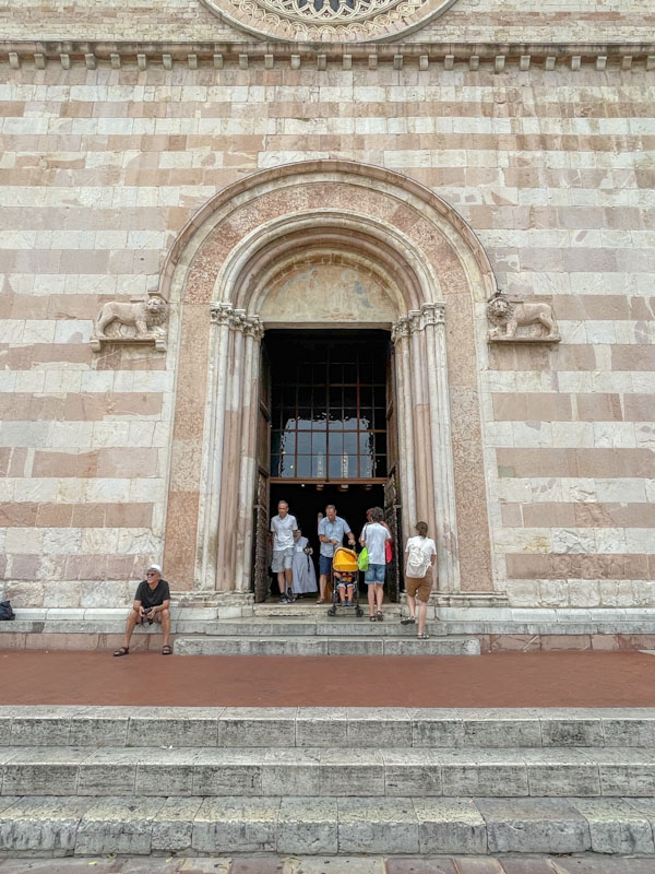 Church door, Assisi, Umbria, Italy, July 2023