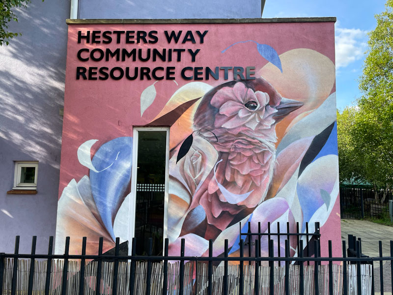 Curtis Hylton, Cheltenham Paint Festival 2024, Barnyard Close, Cheltenham, July 2024