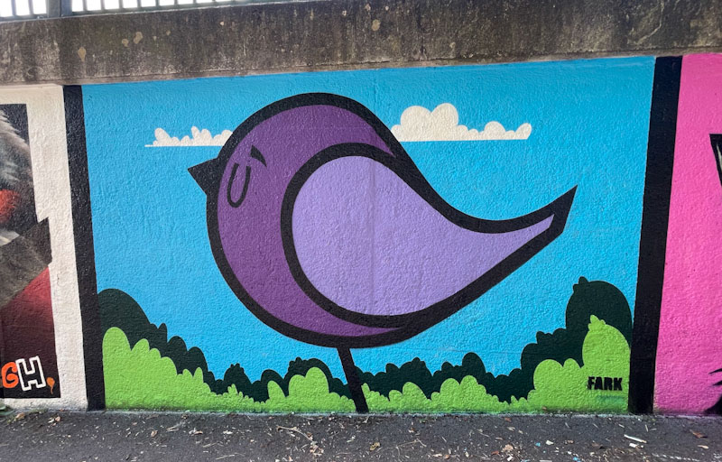 Fark, Cheltenham Paint Festival 2024, Princess Elizabeth Way, Cheltenham, July 2024