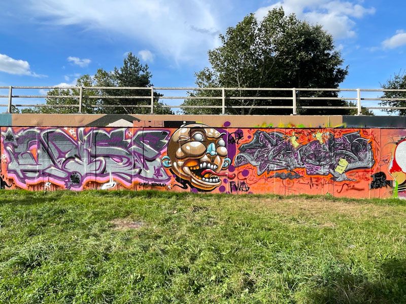Noise, Zake and Posh, M32 roundabout, Bristol, September 2024