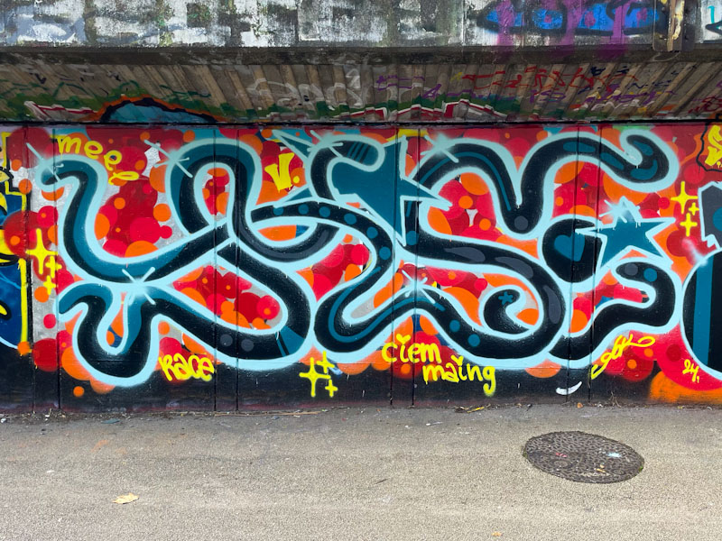 Disfrutalafrutaaa, M32 Cycle path, Bristol, October 2024