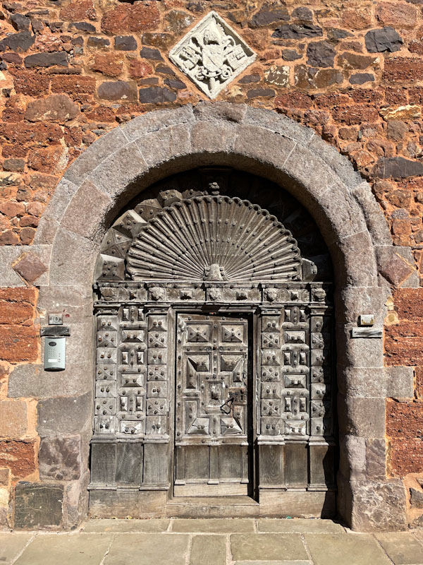 10 Cathedral Close door, Exeter, Devon, October 2024
