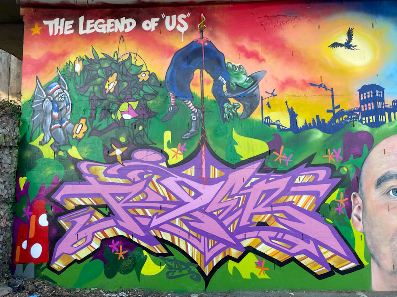 Zaki Dee, Nicer, Fade and BG183, Ikea wall of fame, Bristol, October 2024
