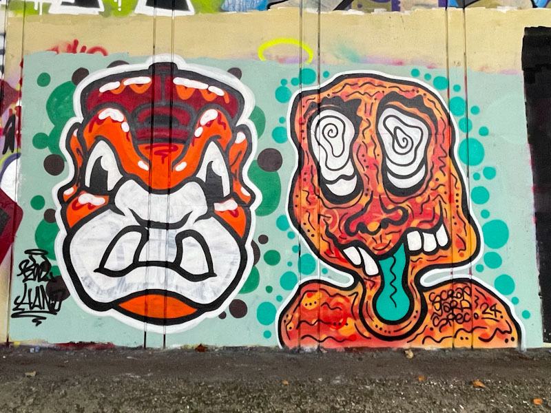 Kool Hand and Scrapyardspec, Frome Side, Bristol, November 2024