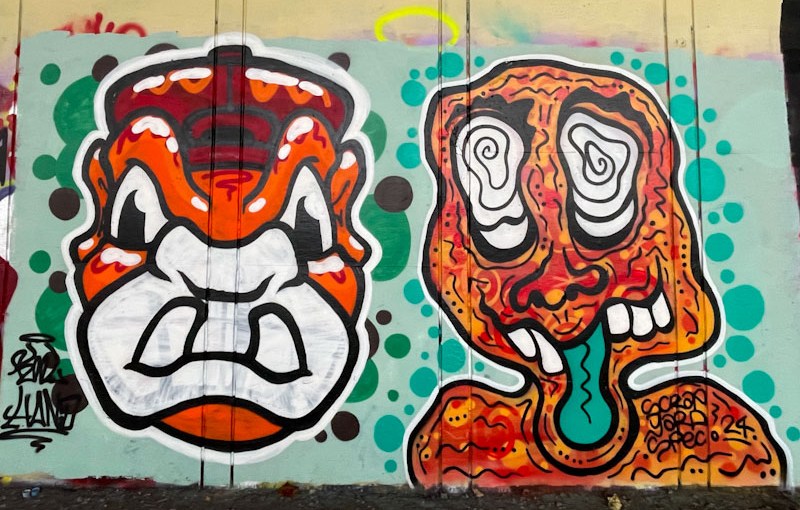 Kool Hand and Scrapyardspec, Frome Side, Bristol, November 2024