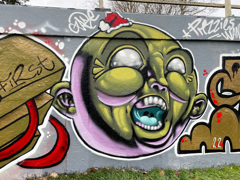 Zake, M32 roundabout, Bristol, December 2024