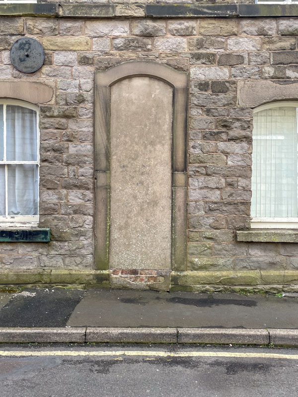 Fabulous ghost door, Buxton, Derbyshire, April 2024