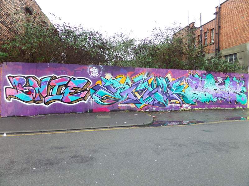 Bnie, Smak and Elvs, Unity Street, Bristol, January 2017