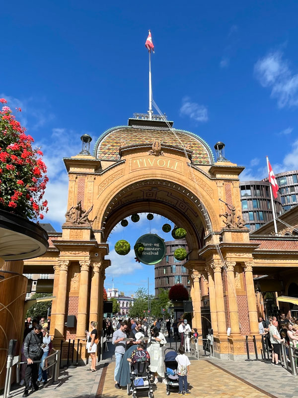Front gateway to Tivoli Gardens, Copenhagen, Denmark, September 2024