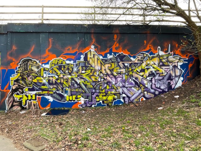 Kid Krishna, M32 roundabout, Bristol, March 2025